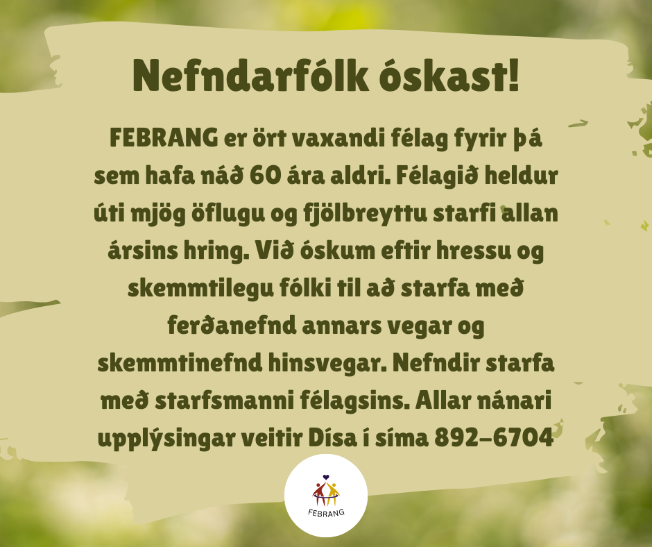 nefndarfólk óskast!