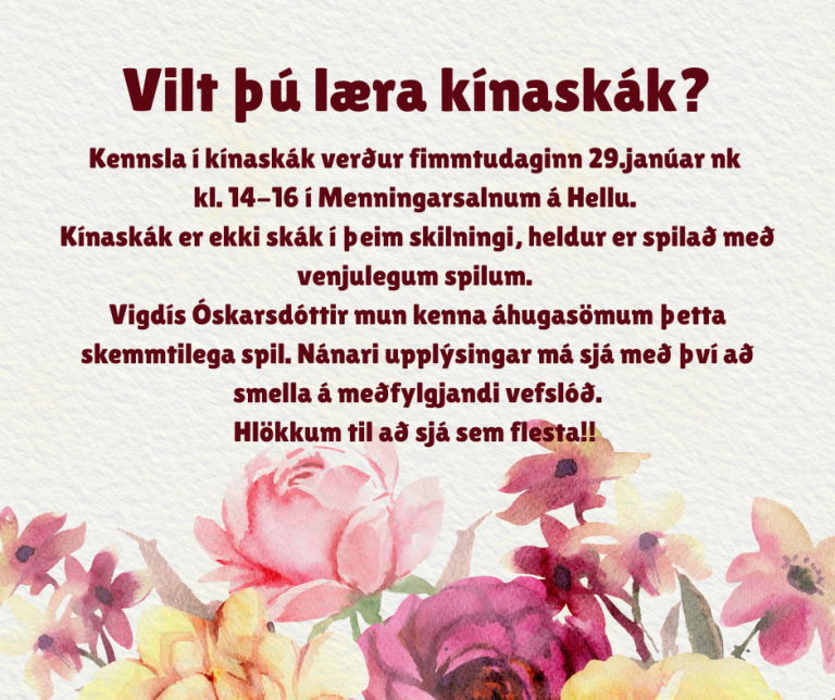 vilt þú læra kínaskák