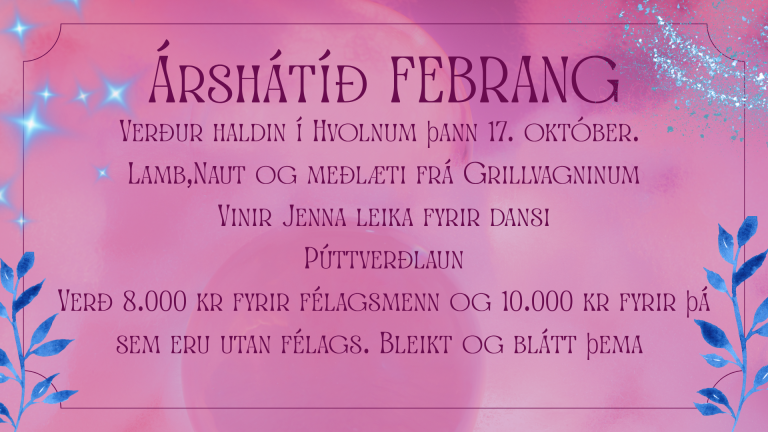 árshátíð
